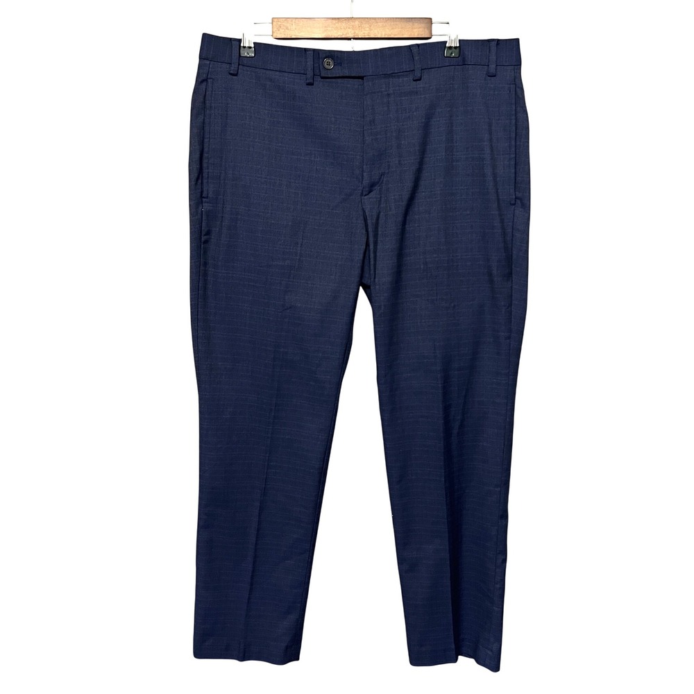 Lauren Ralph Lauren Mens Blue Plaid‎ Dress Pants Size 36x30 Washable Trousers